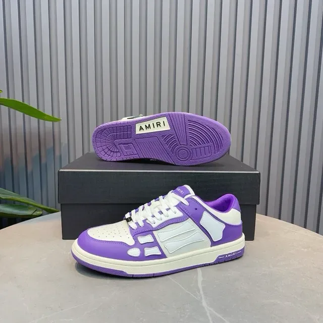 Amiri MA Court Sneakers Lifestyle Violet et Blanc 6