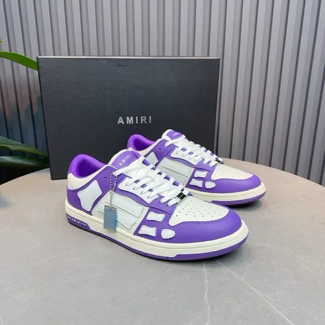 Amiri MA Court Sneakers Lifestyle Violet et Blanc 7