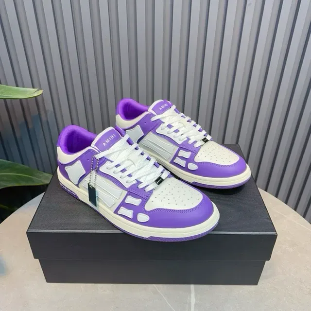 Amiri MA Court Sneakers Lifestyle Violet et Blanc 9