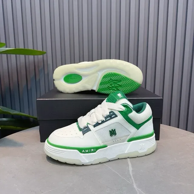 Amiri MA Court White and Green Lifestyle Sneakers 2