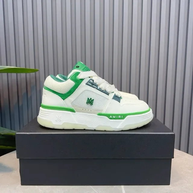 Amiri MA Court White and Green Lifestyle Sneakers 3