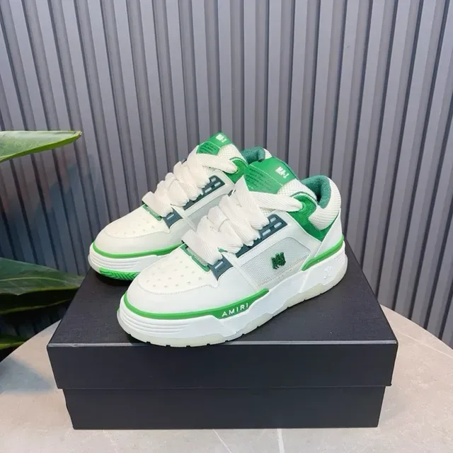 Amiri MA Court White and Green Lifestyle Sneakers 5