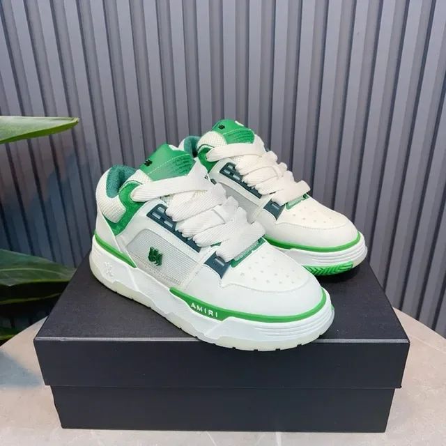 Amiri MA Court White and Green Lifestyle Sneakers 7