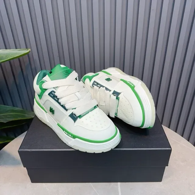 Amiri MA Court White and Green Lifestyle Sneakers 8