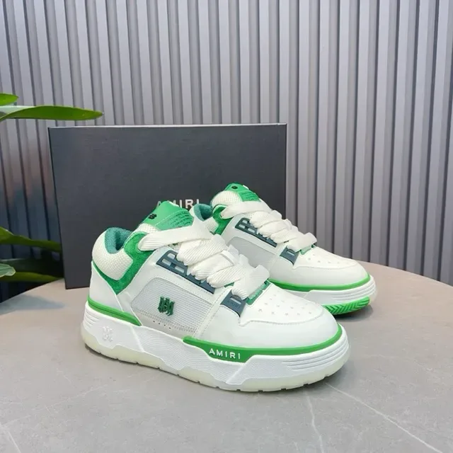Amiri MA Court White and Green Lifestyle Sneakers 9