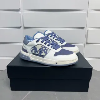 Amiri MA Court White and Periwinkle Lifestyle Sneakers