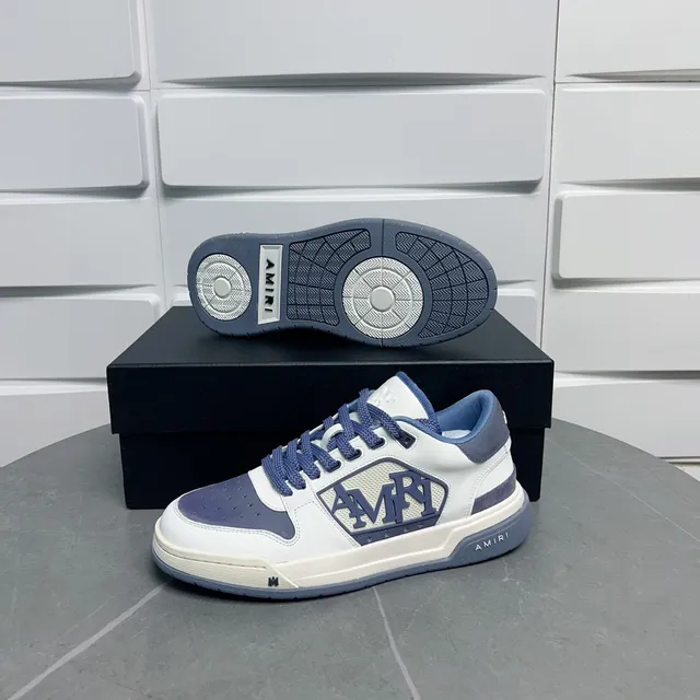 Amiri MA Court White and Periwinkle Lifestyle Sneakers 5
