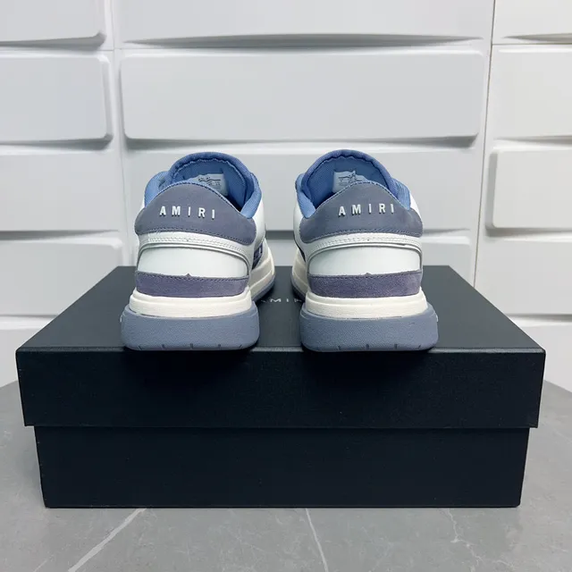 Amiri MA Court White and Periwinkle Lifestyle Sneakers 6