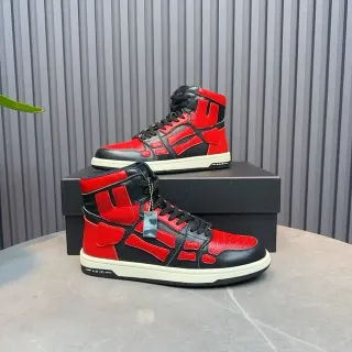 Amiri Skel Top High Black and Red Lifestyle Sneakers