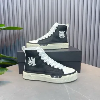 Amiri Skel Top High Black and White Lifestyle Sneakers