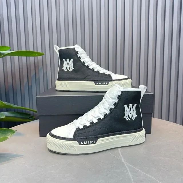 Amiri Skel Top High Black and White Lifestyle Sneakers 6
