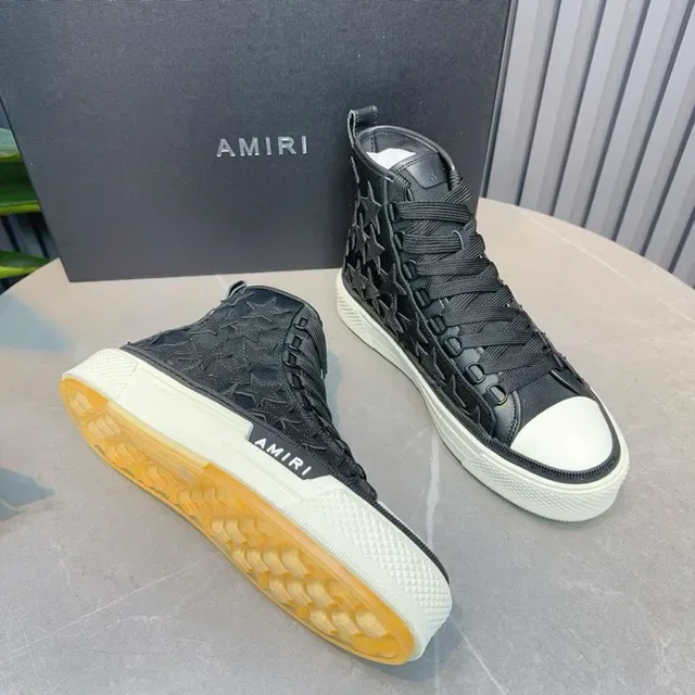 Amiri Skel Top High Chaussures lifestyle noires à motif étoile embossé 6