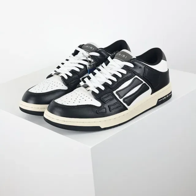 Amiri Skel Top Low Black White Cream Lifestyle Sneakers 2