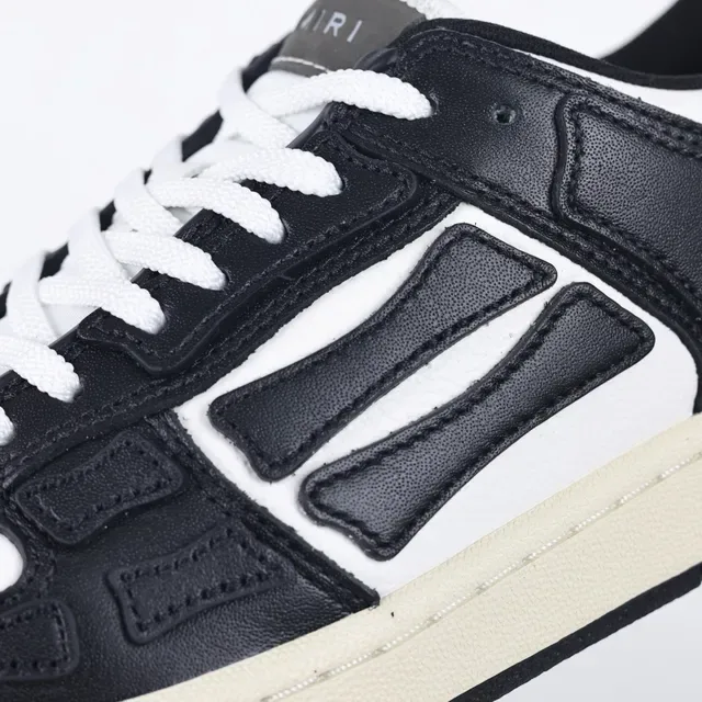 Amiri Skel Top Low Black White Cream Lifestyle Sneakers 6