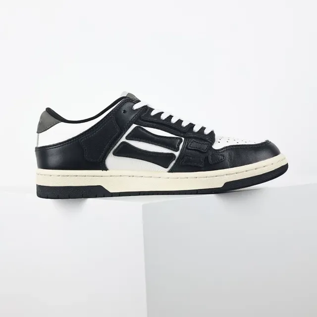 Amiri Skel Top Low Black White Cream Lifestyle Sneakers 7