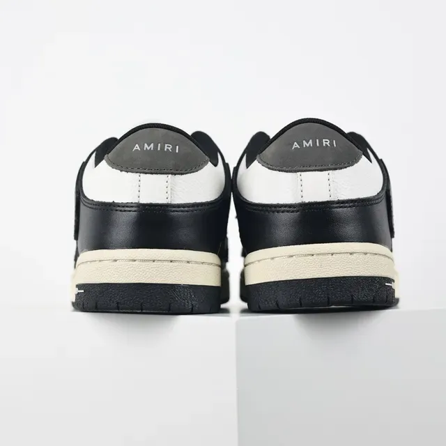 Amiri Skel Top Low Black White Cream Lifestyle Sneakers 8