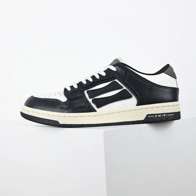 Amiri Skel Top Low Black White Cream Lifestyle Sneakers 9