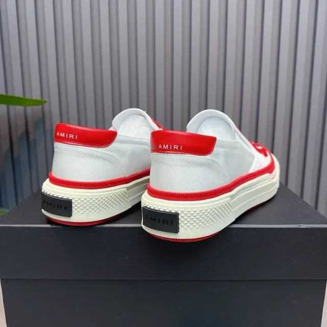 Amiri Skel Top Low Tênis Lifestyle Branco e Vermelho Motivo Esquelético 9