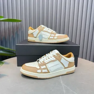 Amiri Skel Top Tan and White Lifestyle Sneakers