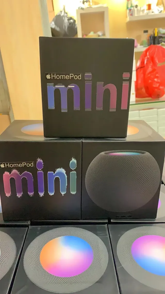 Apple HomePod mini Altavoz inteligente de tela de malla esférica azul beige 10
