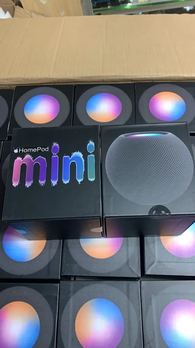 Apple HomePod mini Altavoz inteligente de tela de malla esférica azul beige 11