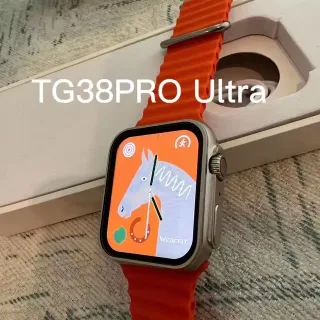Apple Orange Silver Rectangular Case Digital Crown Sports Watch