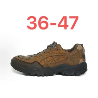 ASICS بني أسود باطن خشن أعلى مواد مختلطة حذاء أسلوب حياة