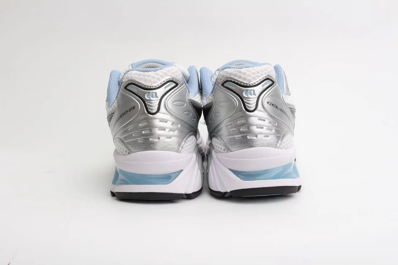 ASICS Gel-Kayano Silver Metallic and White Running Shoes 3