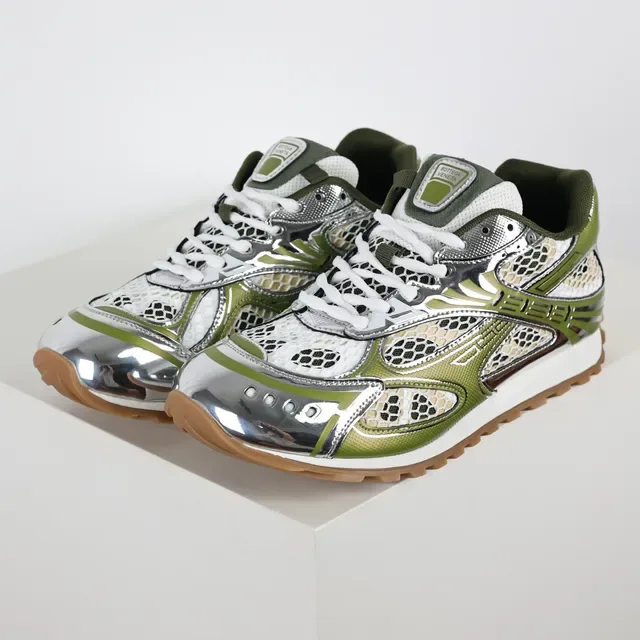 ASICS Gel-Lyte III Vert Olive Métallique Argent Sneakers Lifestyle 2