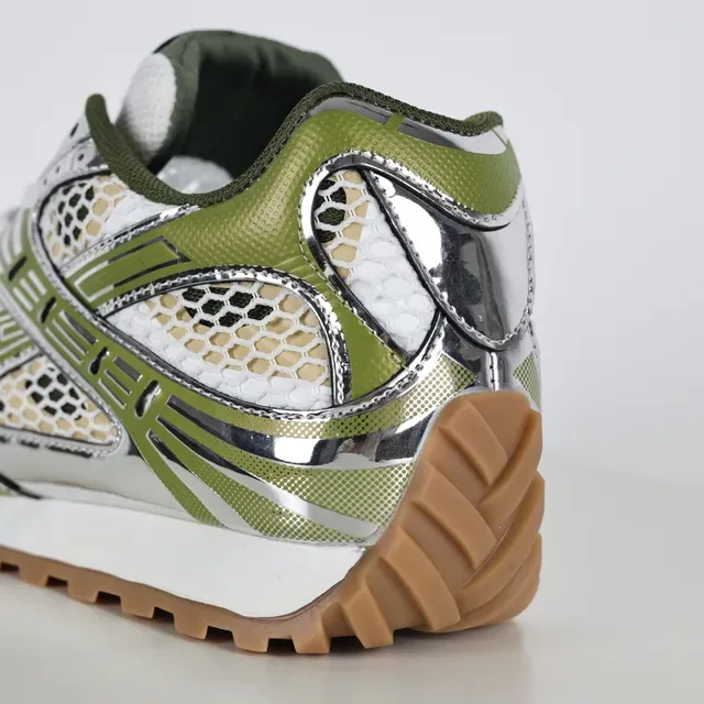 ASICS Gel-Lyte III Vert Olive Métallique Argent Sneakers Lifestyle 4