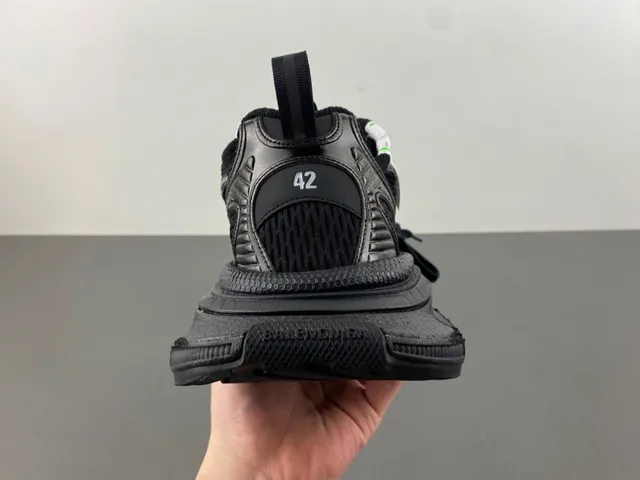 Balenciaga Preto Prata Solado com malla multi-camada e recobrimentos sintéticos tênis chunky 4