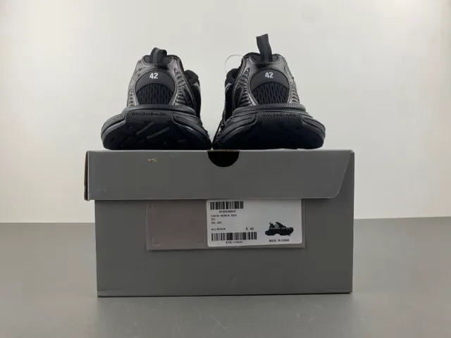 Balenciaga Preto Prata Solado com malla multi-camada e recobrimentos sintéticos tênis chunky 15
