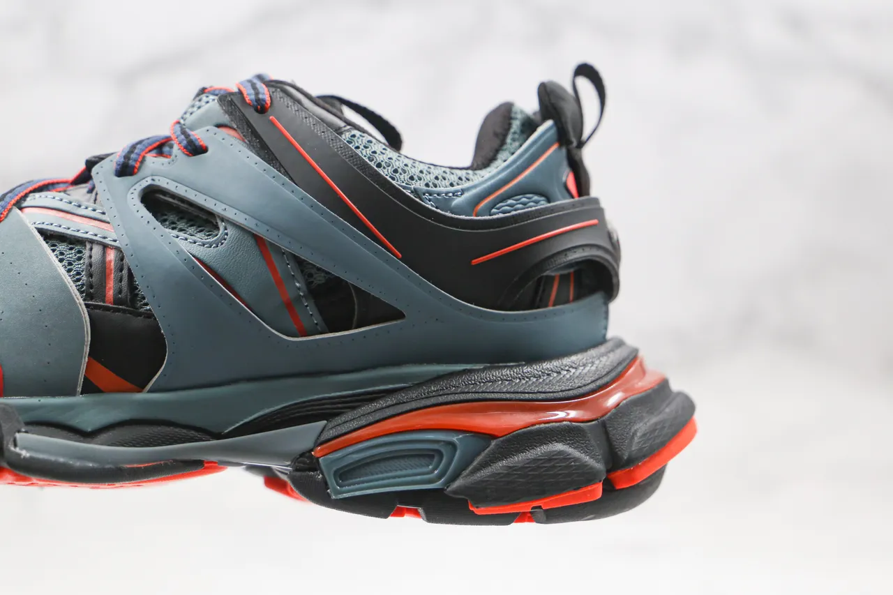 Balenciaga Zapatillas azul naranja upper jaula multicapa oversized suela esculpida chunky 8
