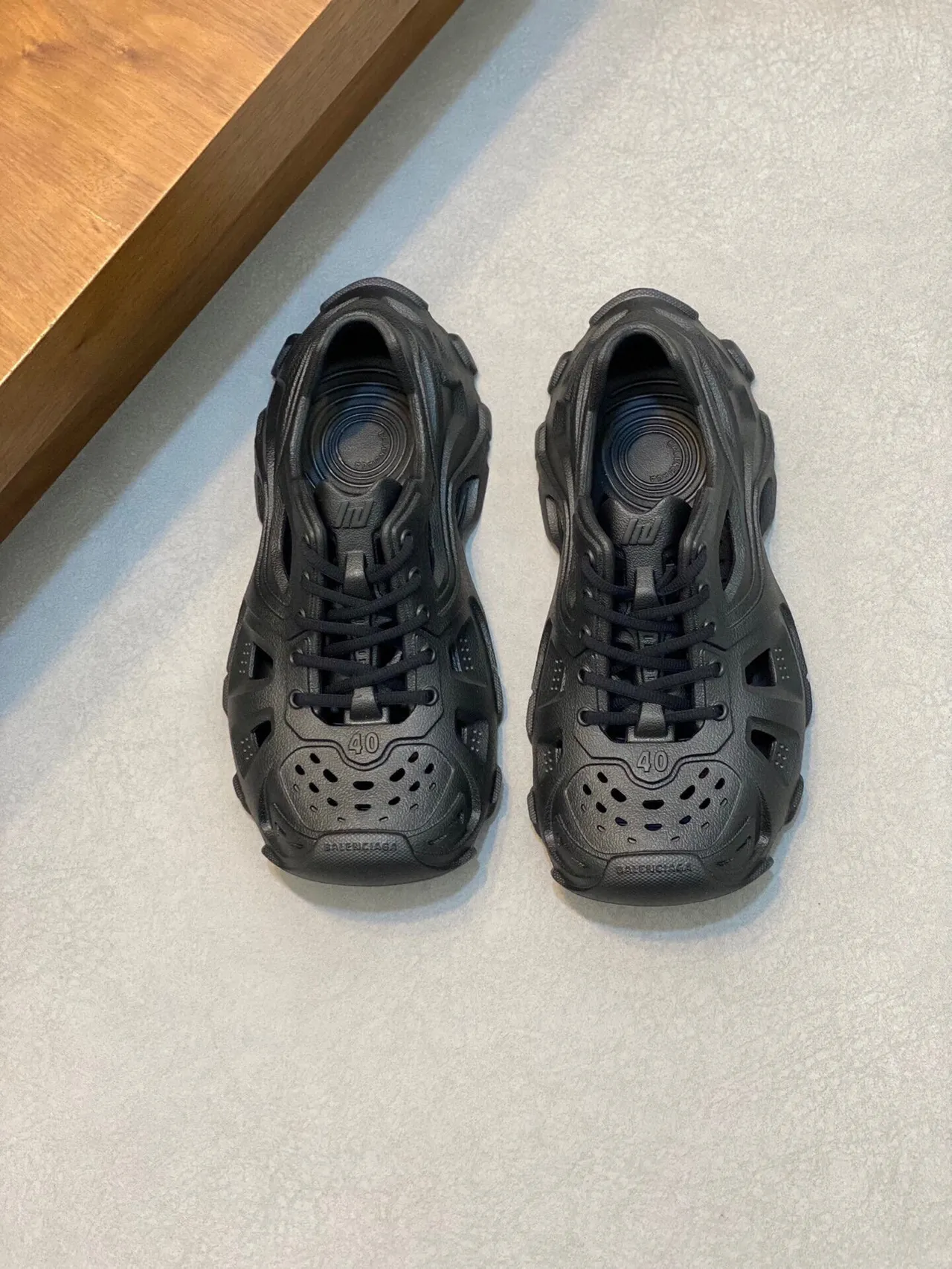 Balenciaga Defender Charcoal Gray Chunky Sneakers 2