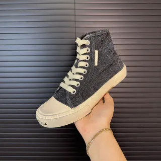 Balenciaga Le Cagole Tênis lifestyle cinza alto de canvas