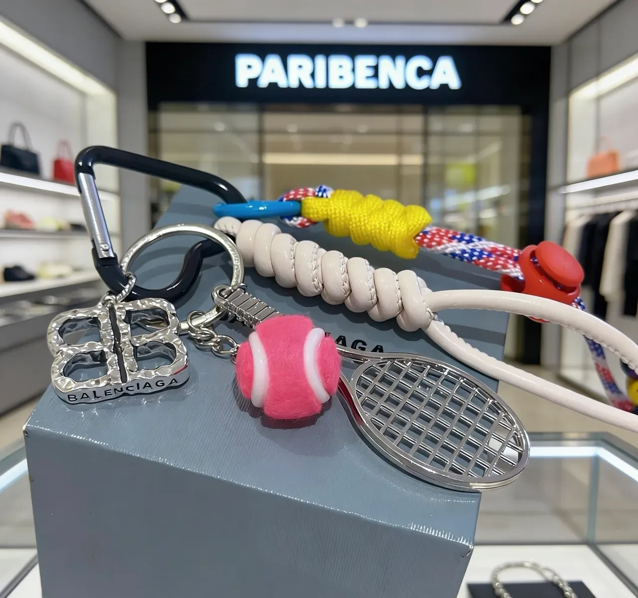 Balenciaga Pink White Multi-Component Tennis-Themed Jewelry 3