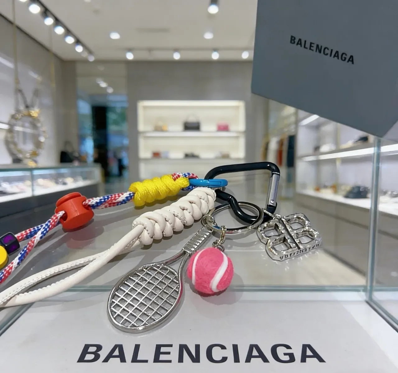 Balenciaga Pink White Multi-Component Tennis-Themed Jewelry 4