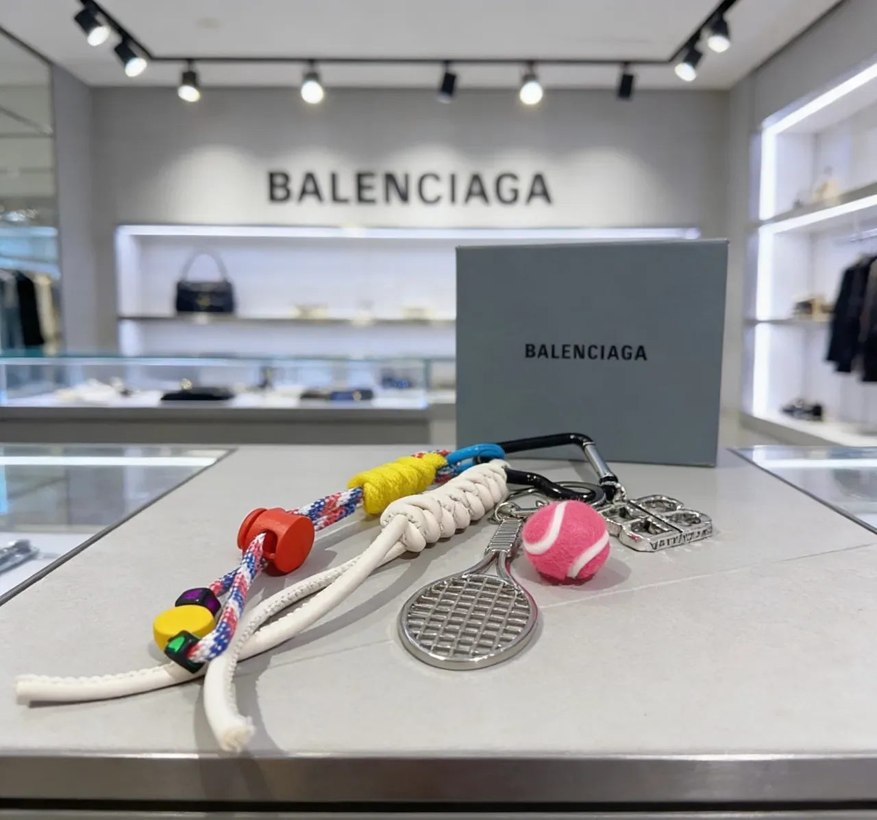 Balenciaga Pink White Multi-Component Tennis-Themed Jewelry 5