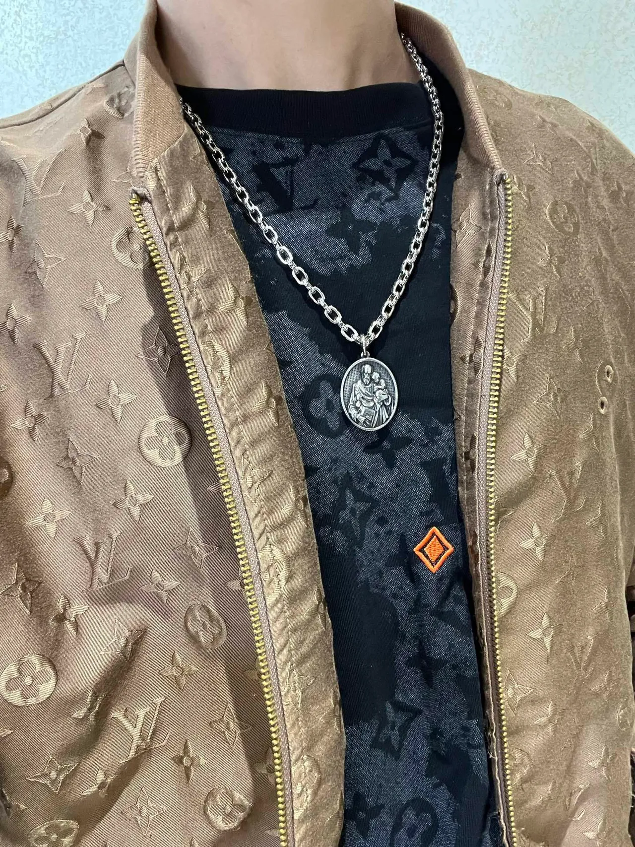 Balenciaga Religious Medallion Chunky Chain Necklace 9