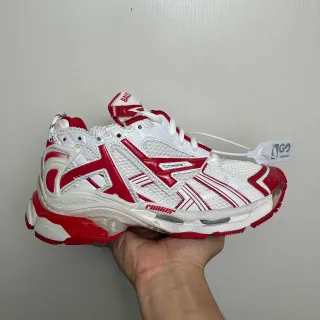Balenciaga Runner حذاء رياضي سميك أبيض وأحمر