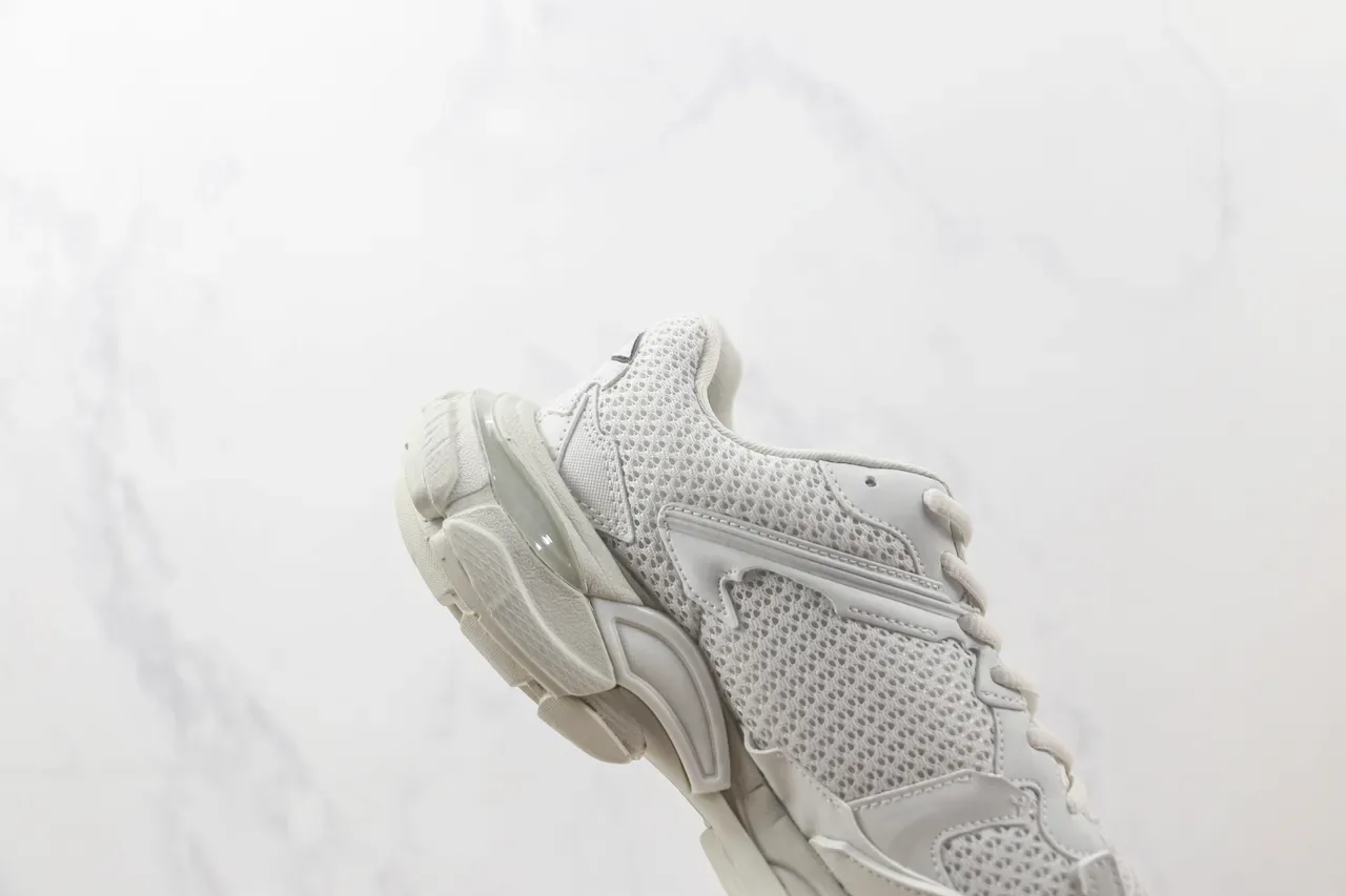 Balenciaga Runner أحذية رياضية بيضاء شبكة مثقبة سميكة 5