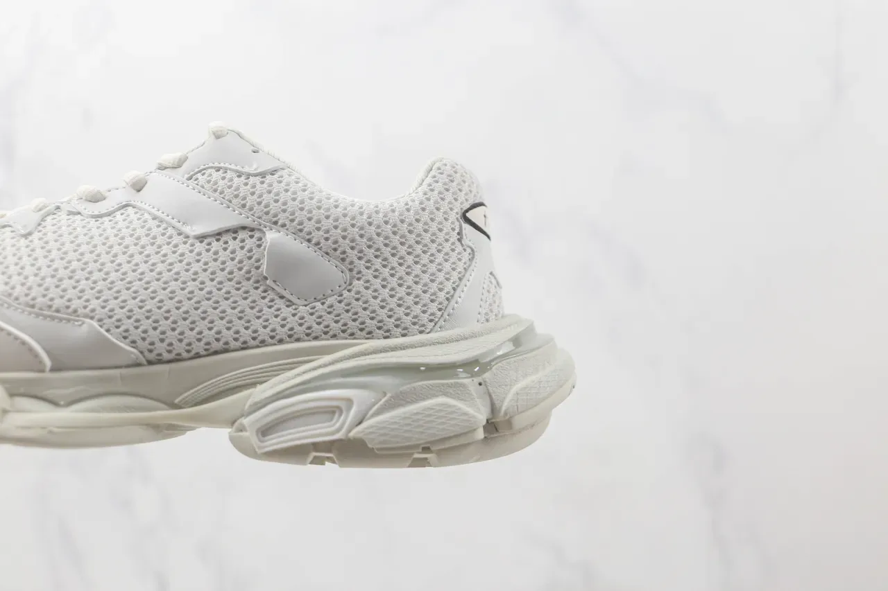 Balenciaga Runner أحذية رياضية بيضاء شبكة مثقبة سميكة 7