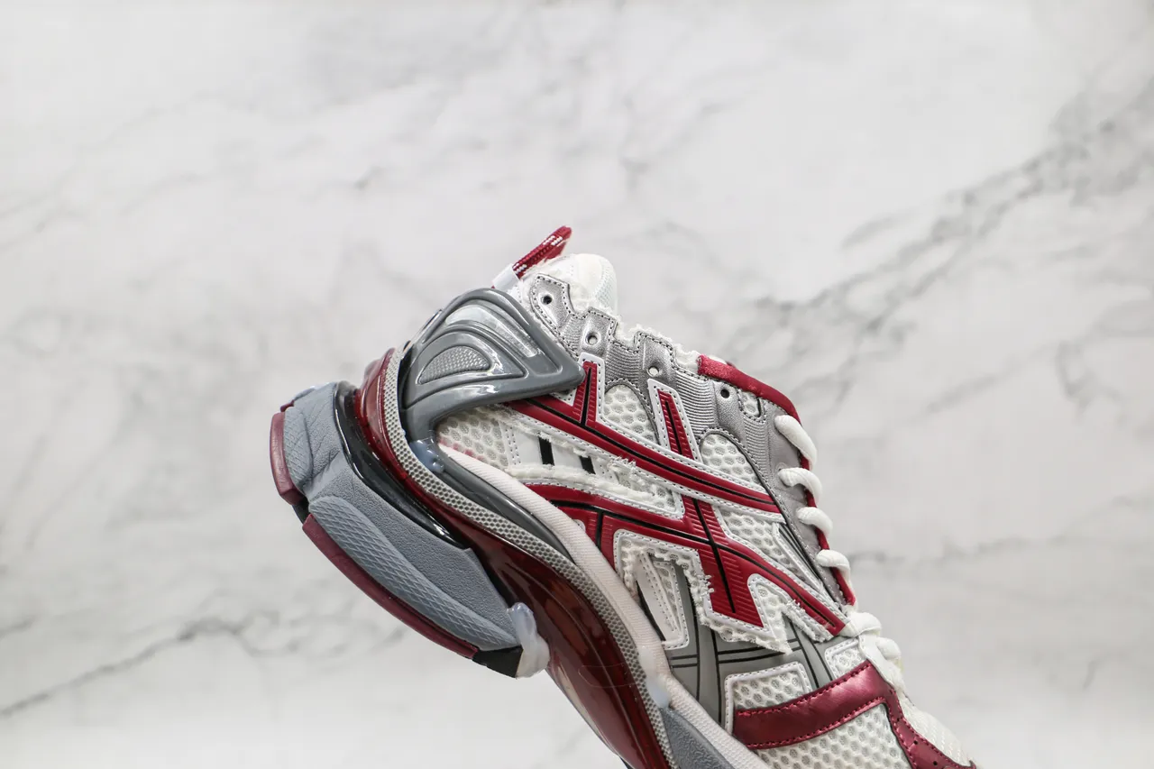 Balenciaga Runner White Red Silver Gray Chunky Sneakers 5