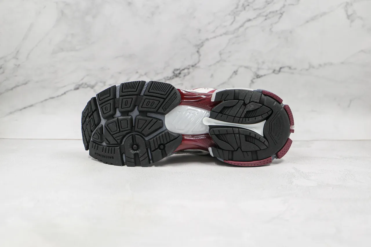 Balenciaga Runner White Red Silver Gray Chunky Sneakers 8