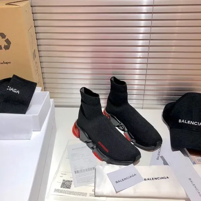 Balenciaga Speed Trainer sneakers lifestyle noirs et rouges 9