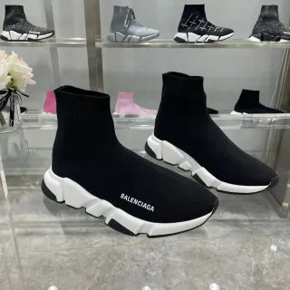 Balenciaga Speed Trainer Black and White Lifestyle Sneakers