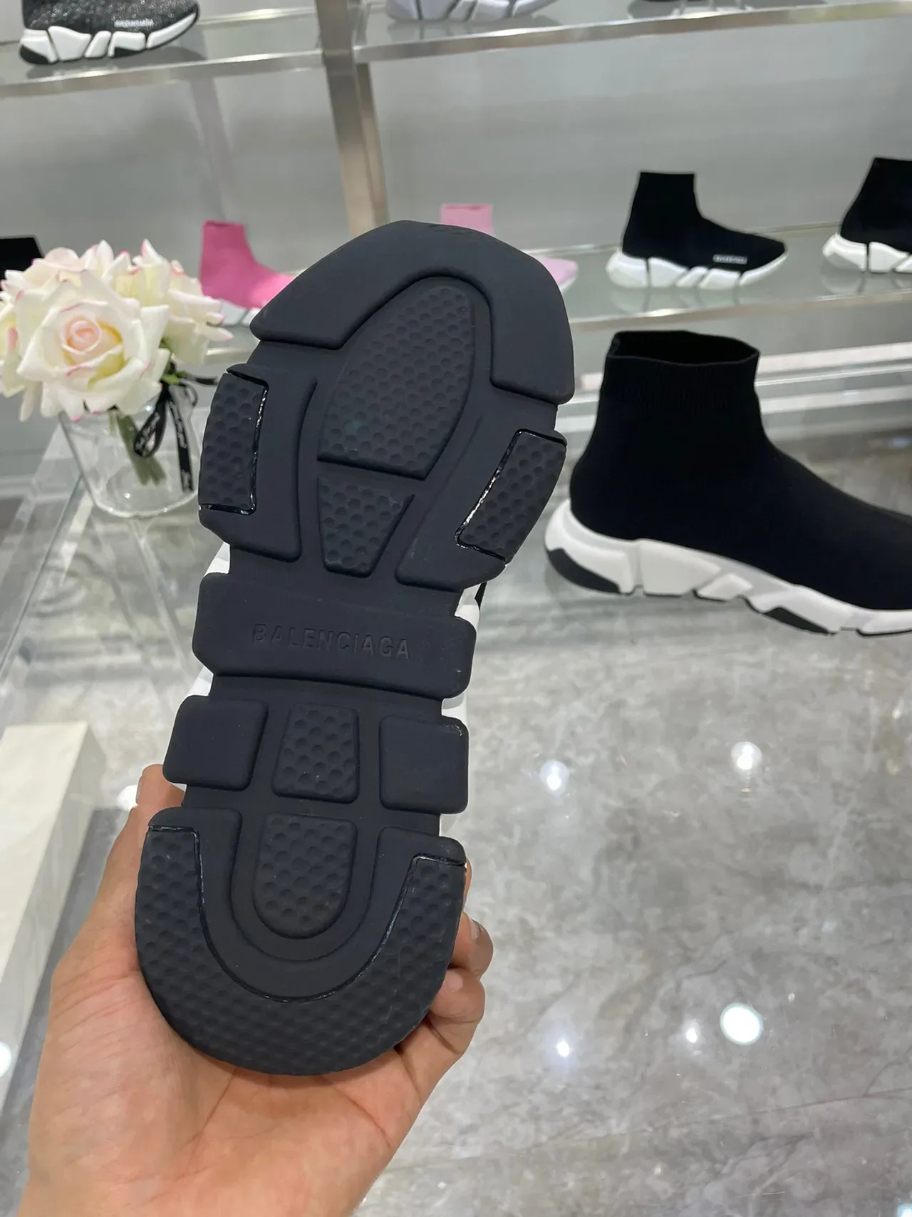 Balenciaga Speed Trainer Black and White Lifestyle Sneakers 3