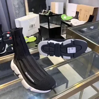Balenciaga Speed Trainer حذاء سنيكرز أسلوب حياة من نسيج أسود