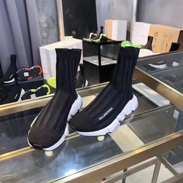 Balenciaga Speed Trainer حذاء سنيكرز أسلوب حياة من نسيج أسود 4