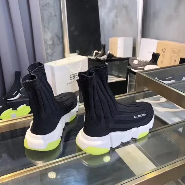 Balenciaga Speed Trainer Noir Blanc Jaune Néon Chaussures Lifestyle 3